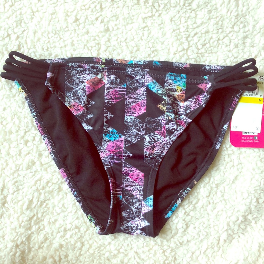 Hula Honey Geometric Bikini Bottoms Med